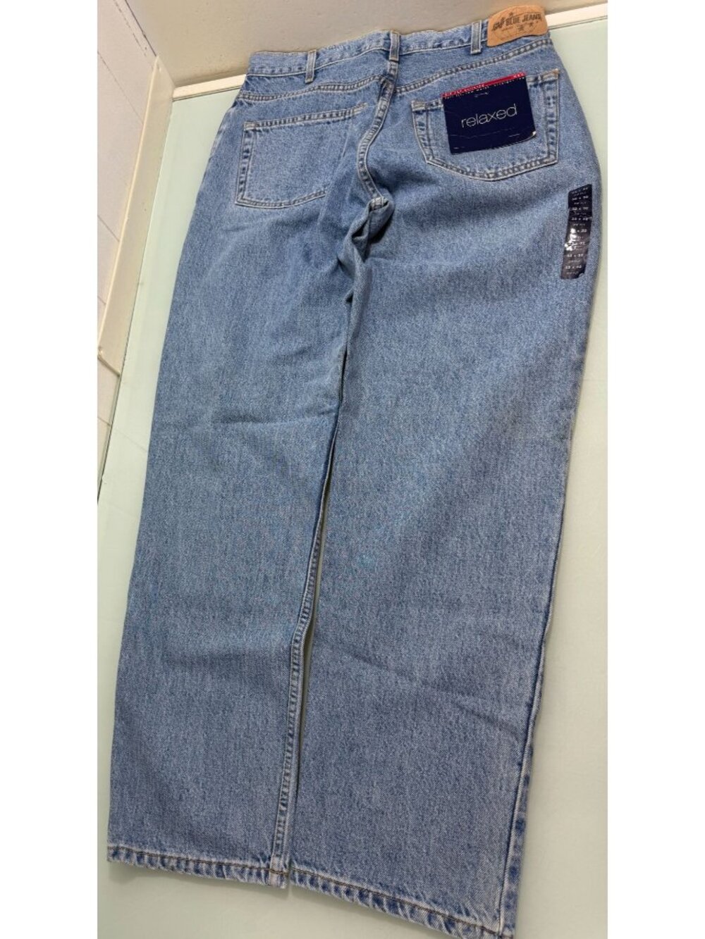 Vintage Dead Stock Gap Jeans Mens 33X32 Relaxed Fit Straight Leg Made In USA 90s